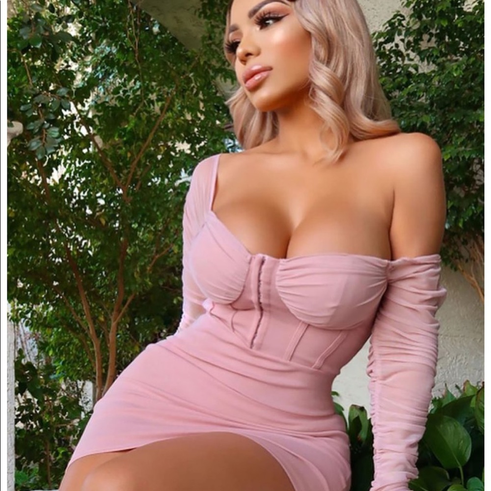 Mauve bodycon dress